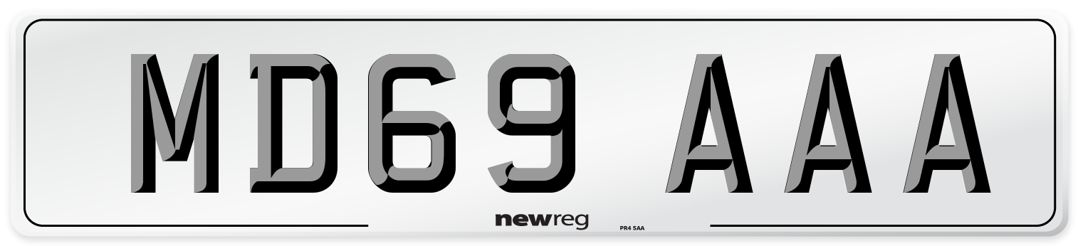 MD69 AAA Number Plate from New Reg